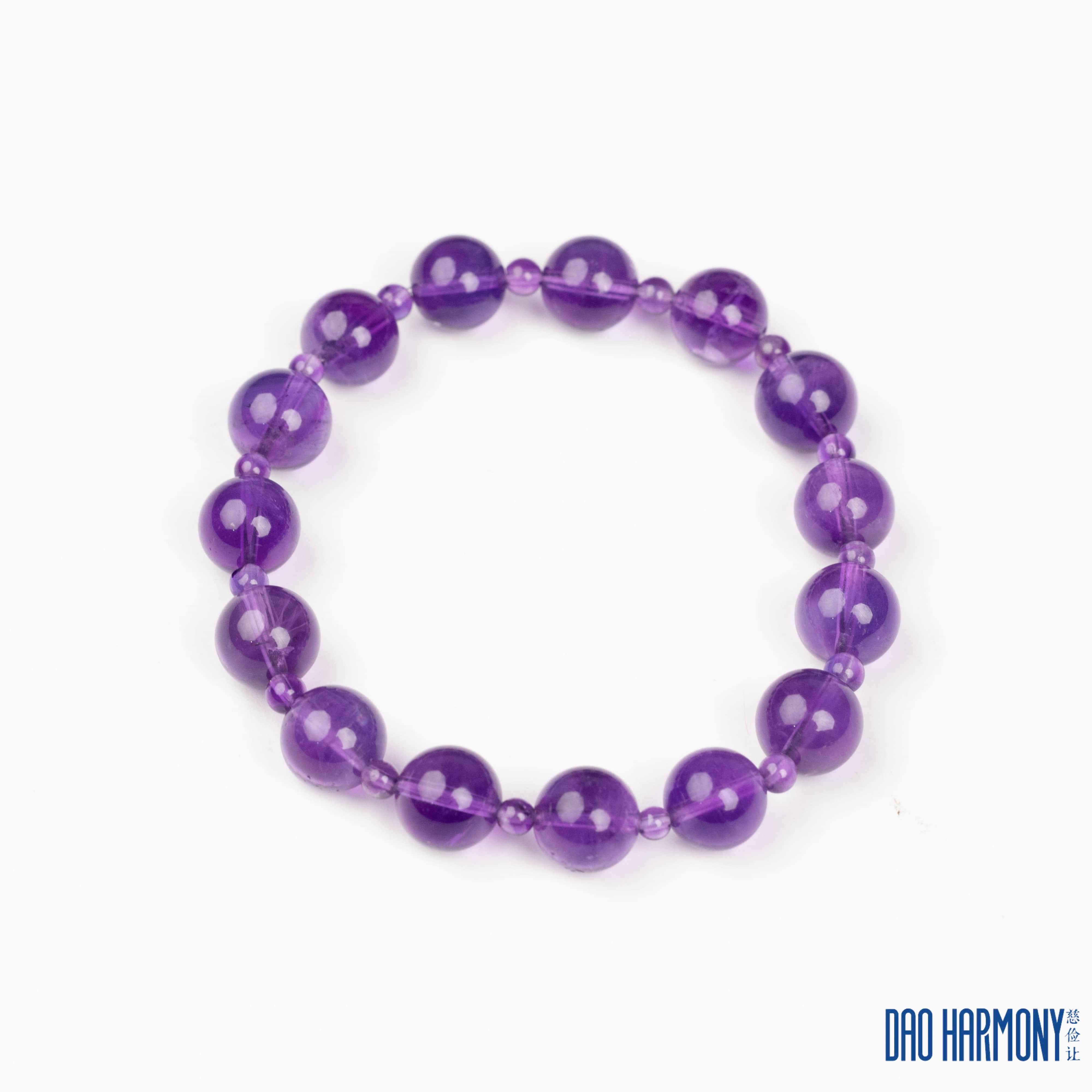 Taoist natural amethyst bracelet