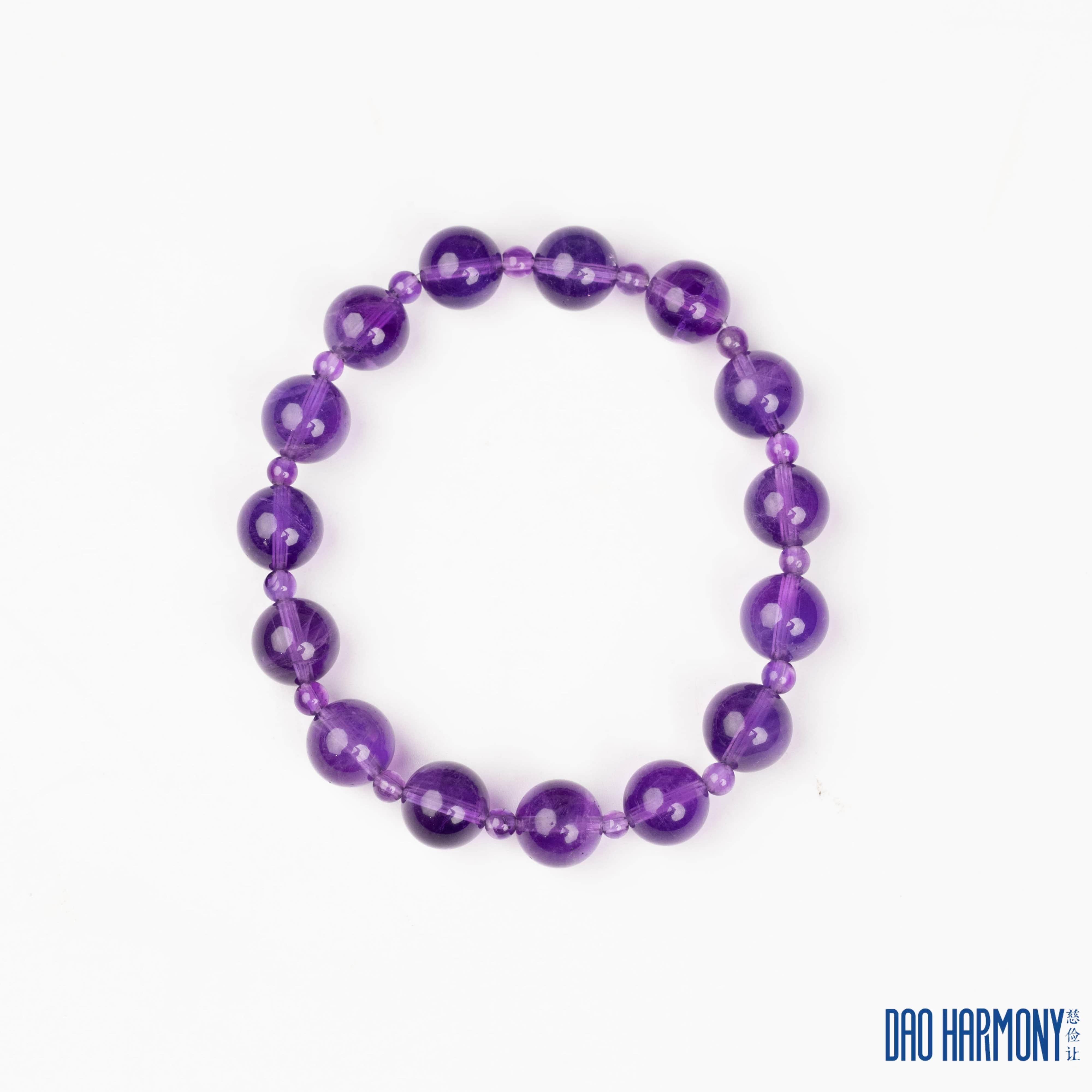 Taoist natural amethyst bracelet