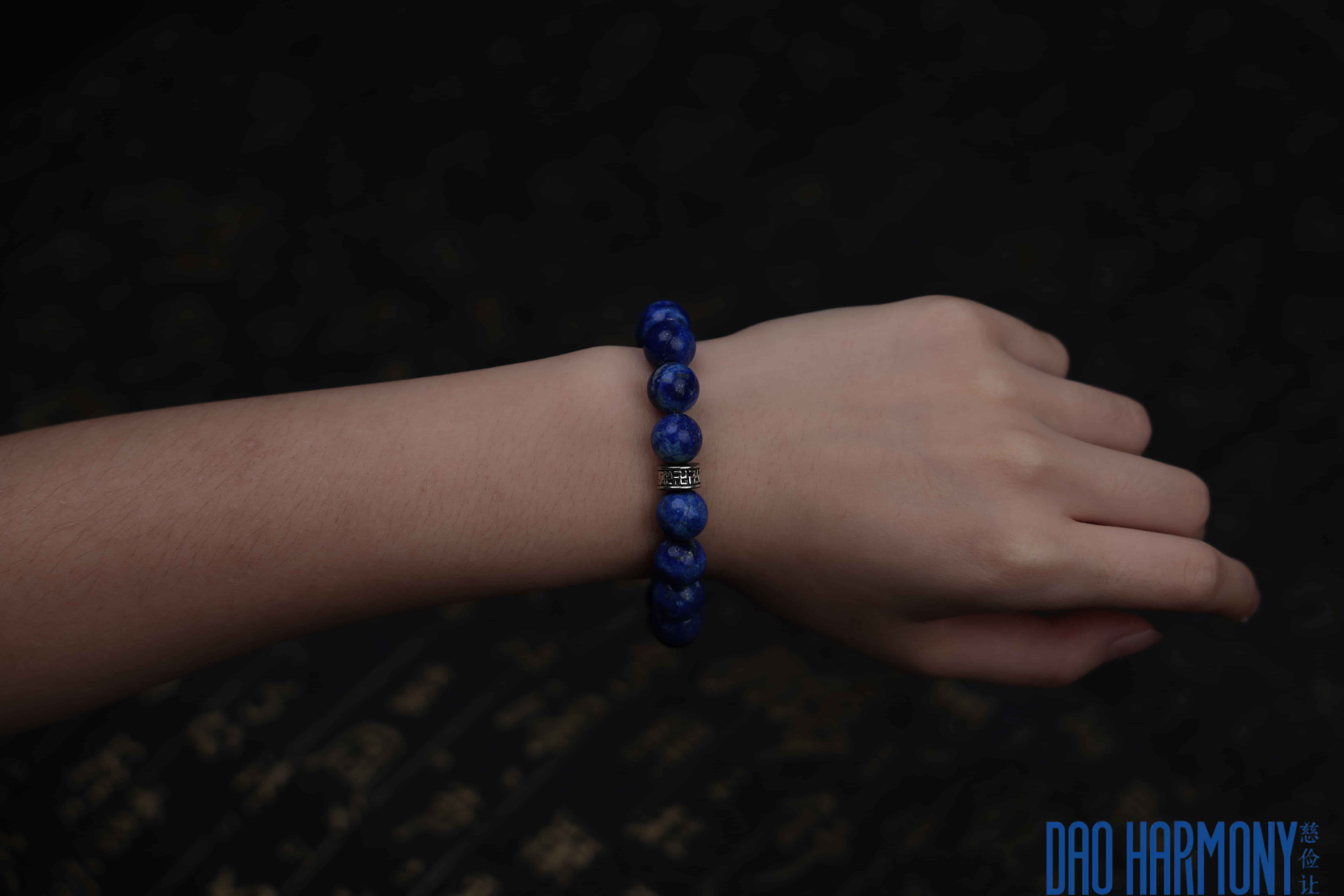 Lapis Lazuli and Obsidian Bracelet