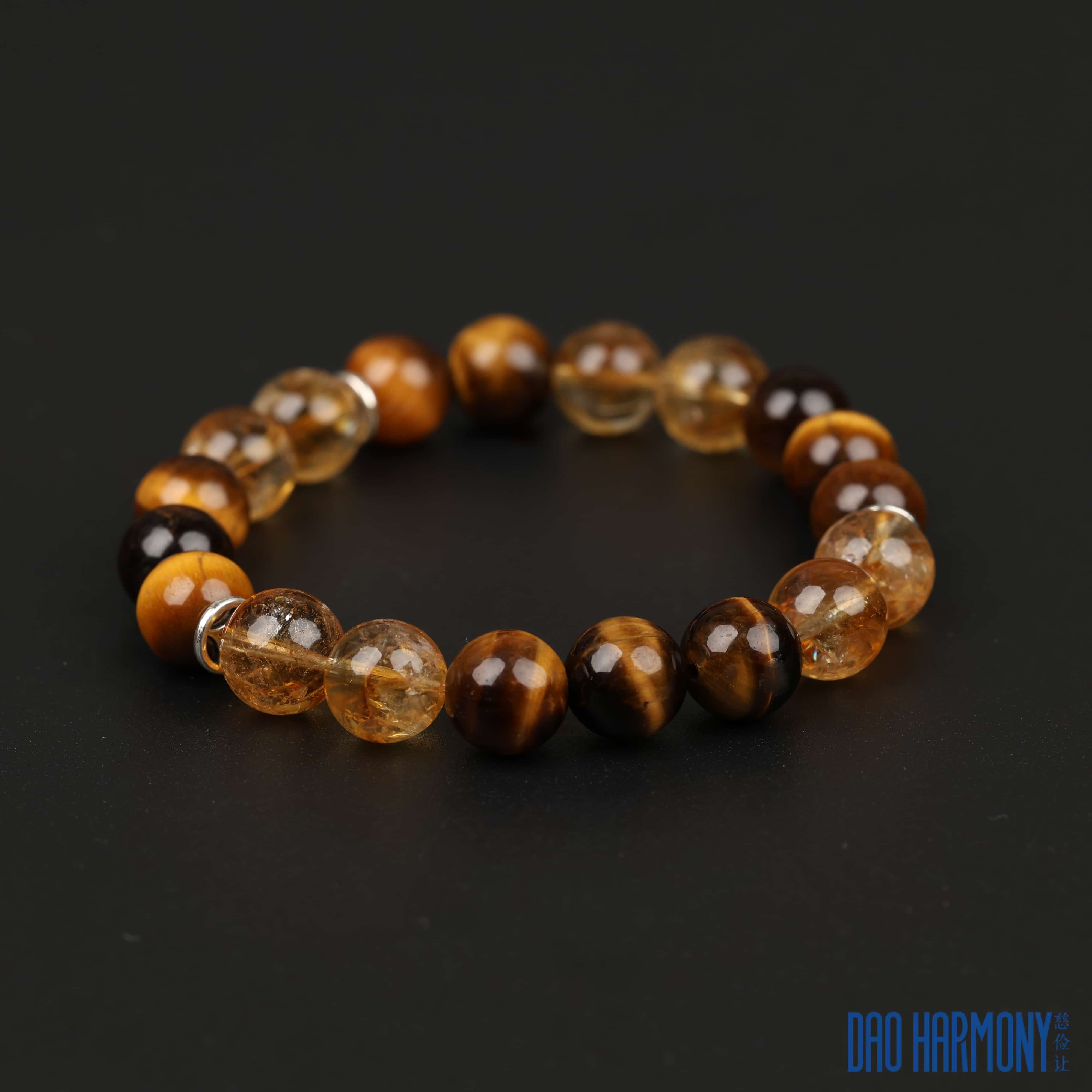 Yellow Tower Quartz with Cats Eye Bracelet