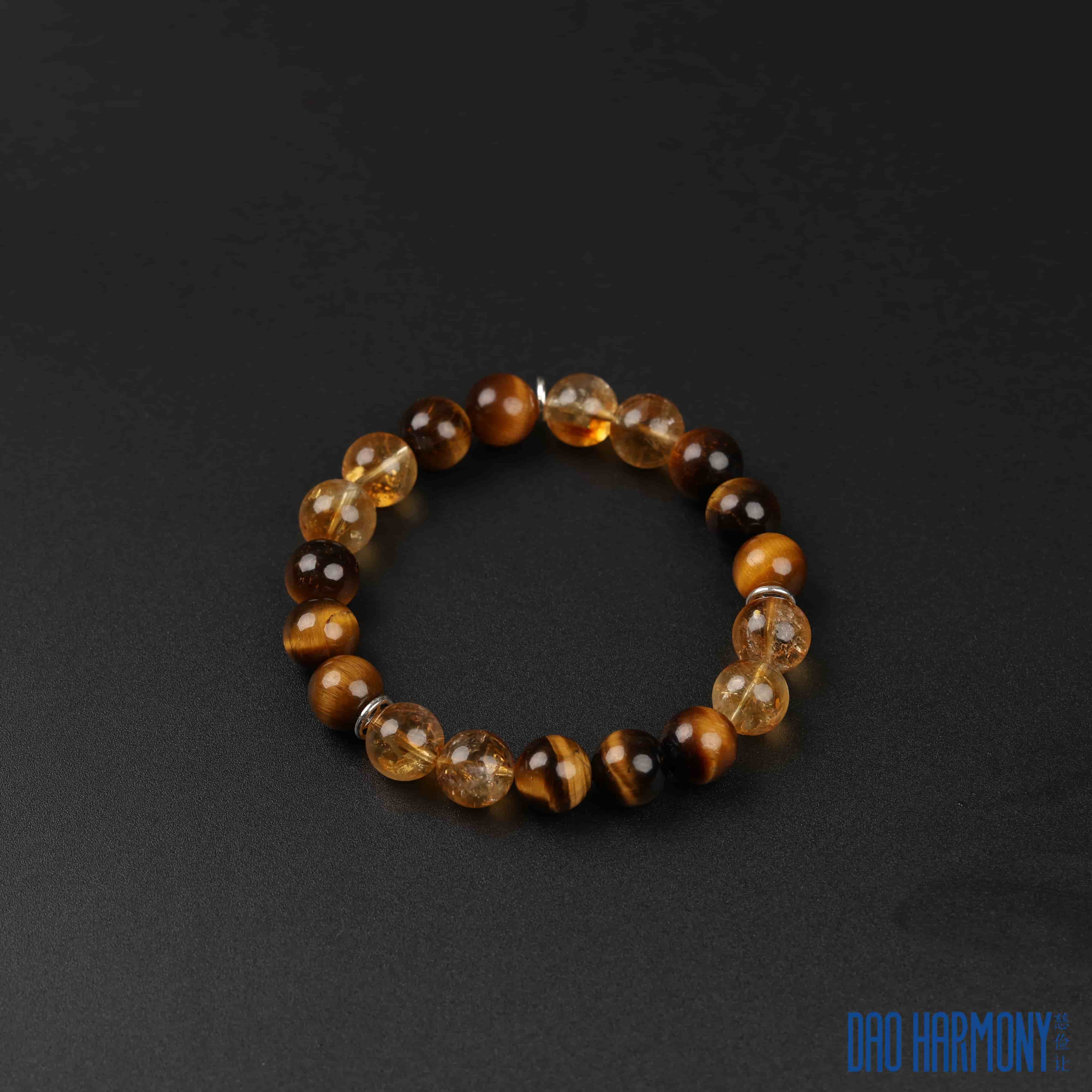 Yellow Tower Quartz with Cats Eye Bracelet