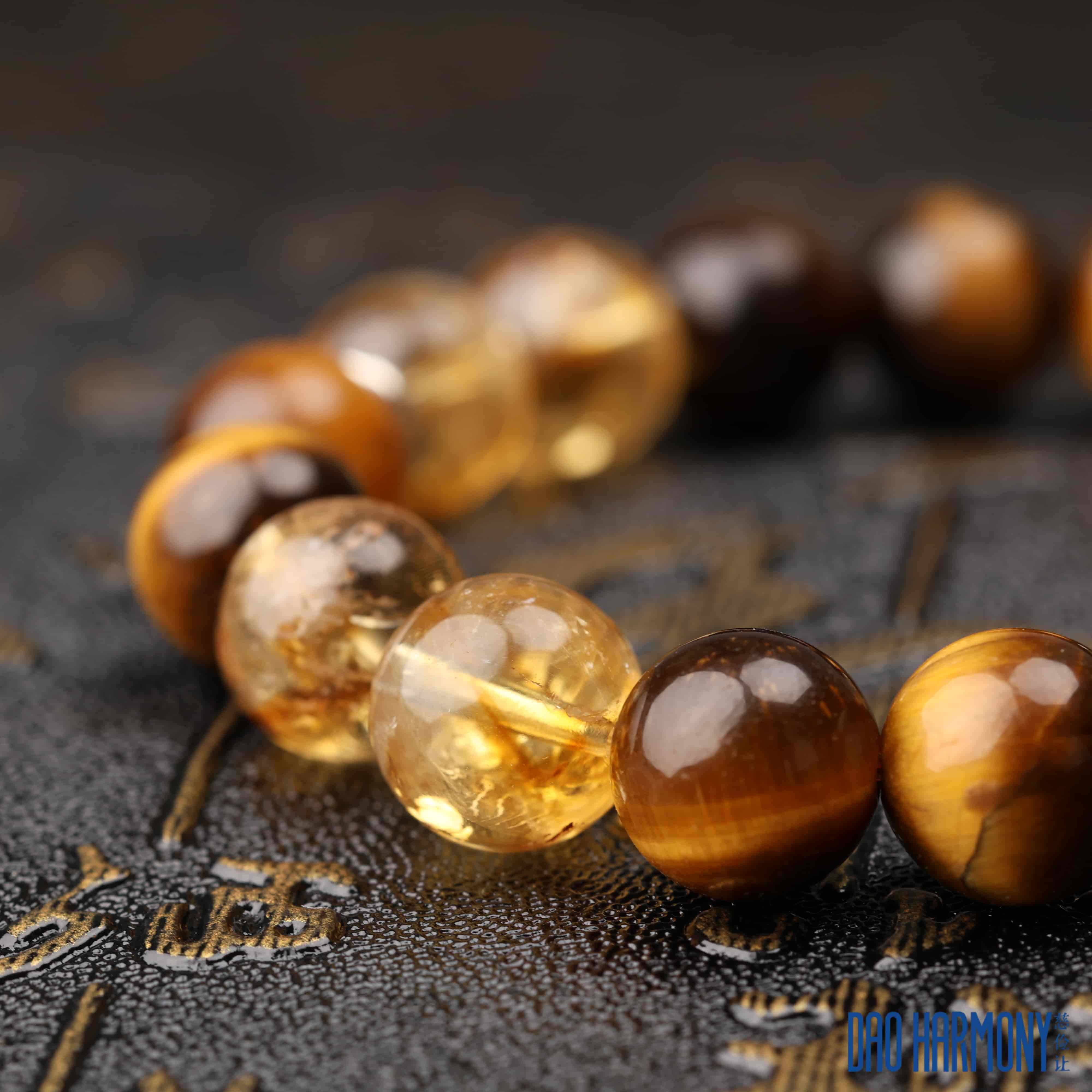 Yellow Tower Quartz with Cats Eye Bracelet