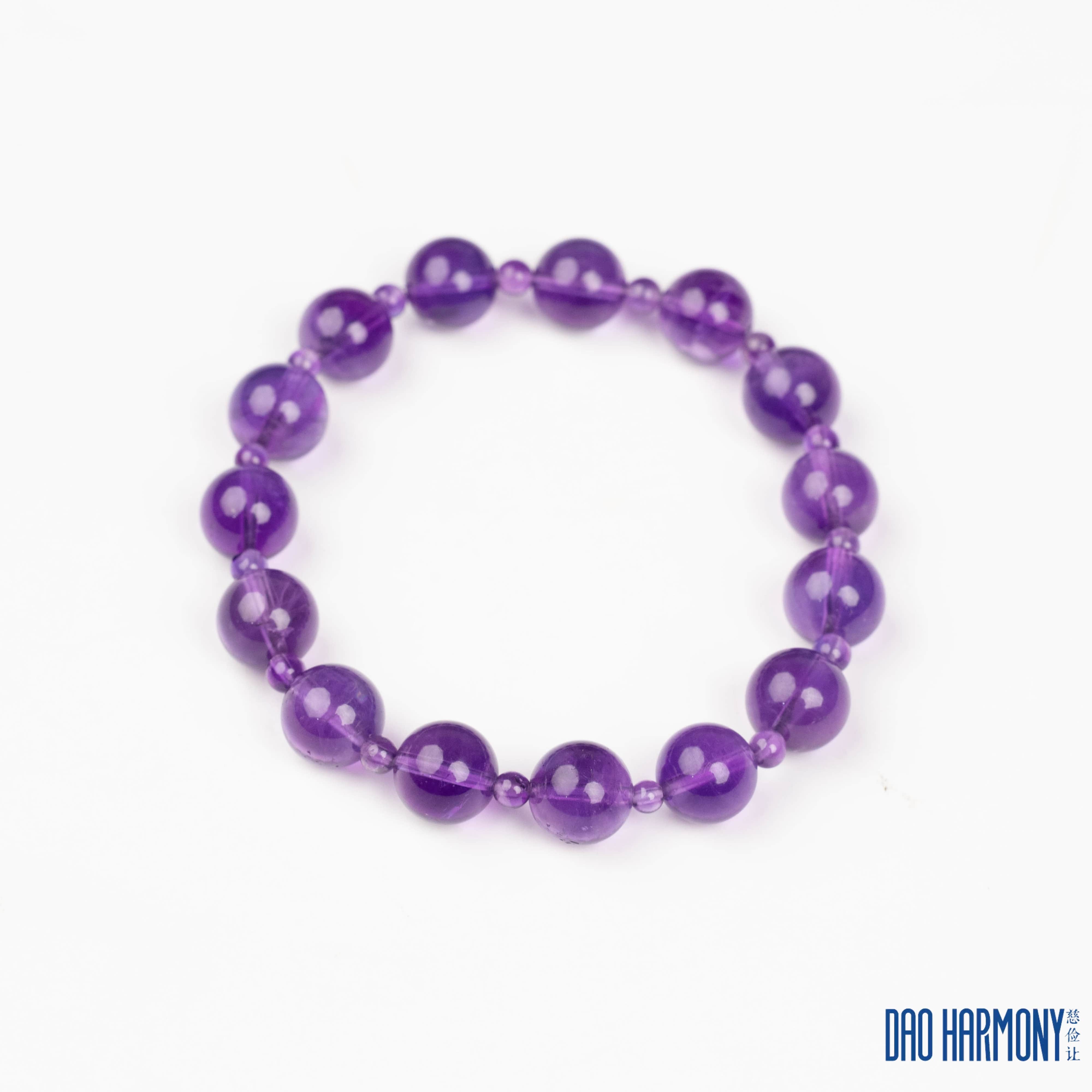 Taoist natural amethyst bracelet