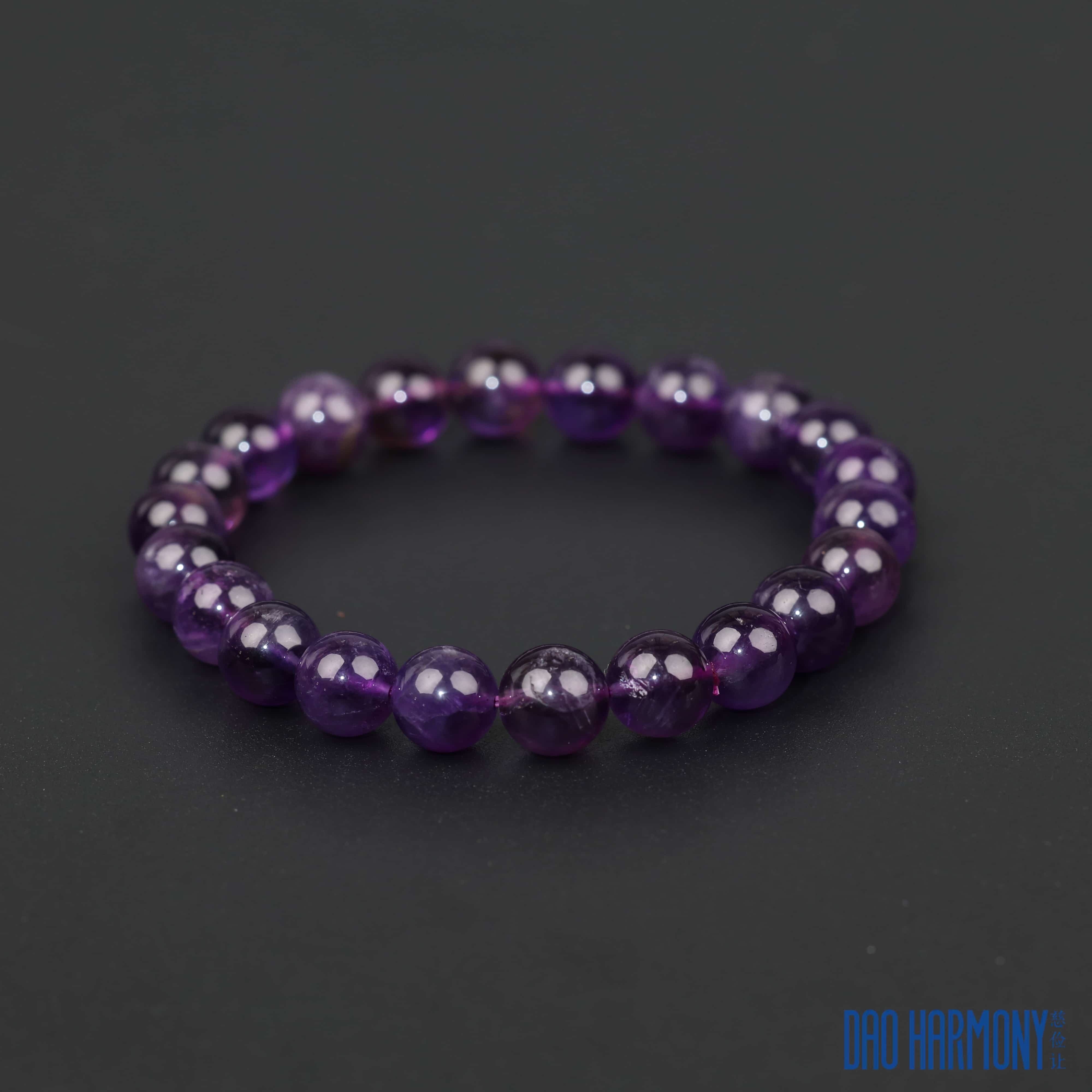 Daoist natural amethyst bracelet