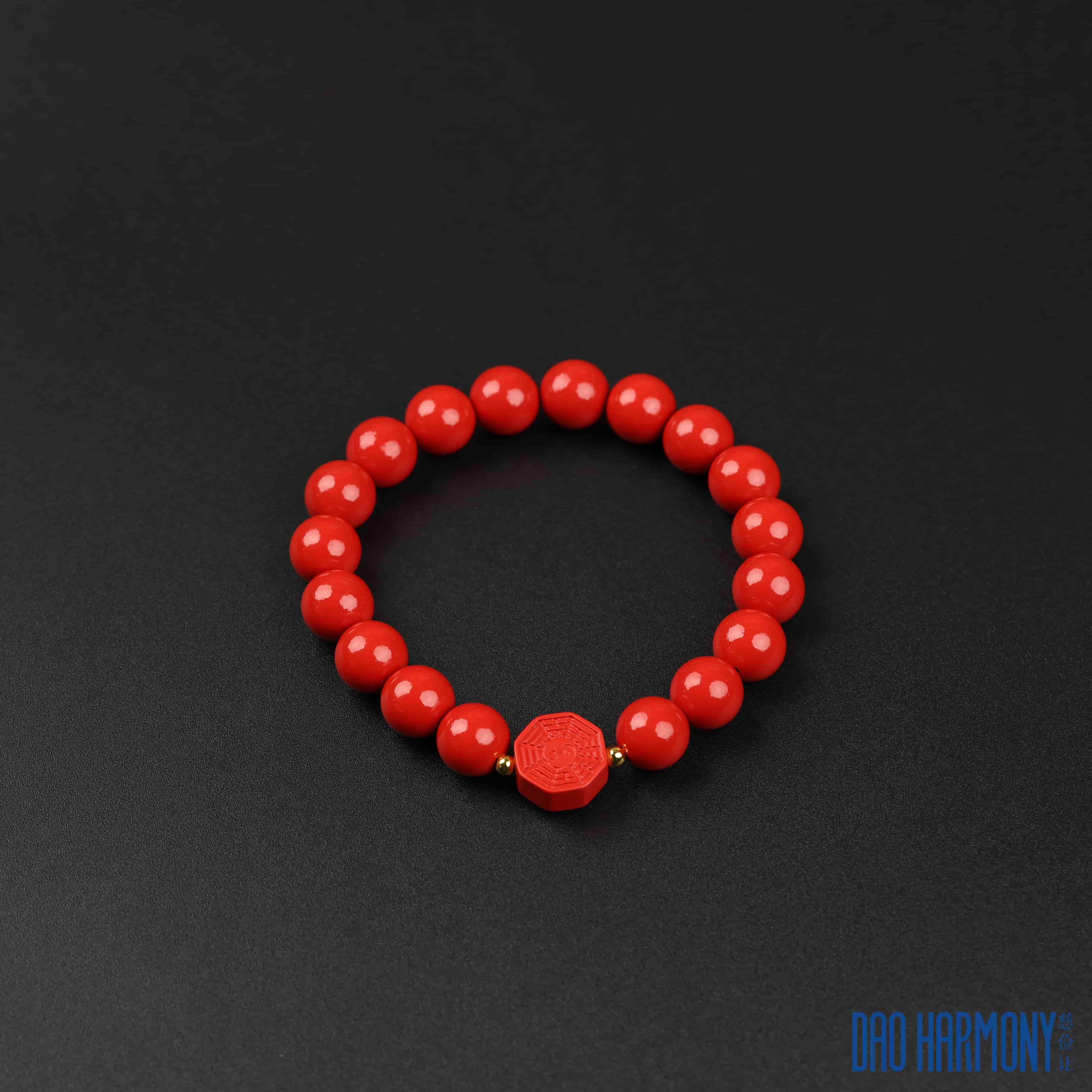 Taoist Cinnabar Tai Chi Pattern Bracelet